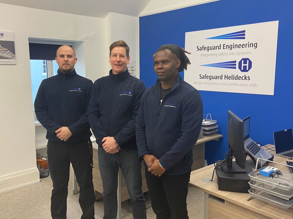 Safeguard Helidecks team in new office